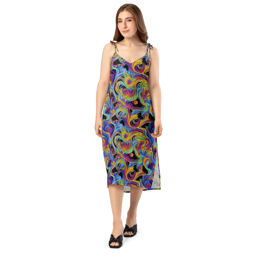Aurora Ink on Slip Dress — Front