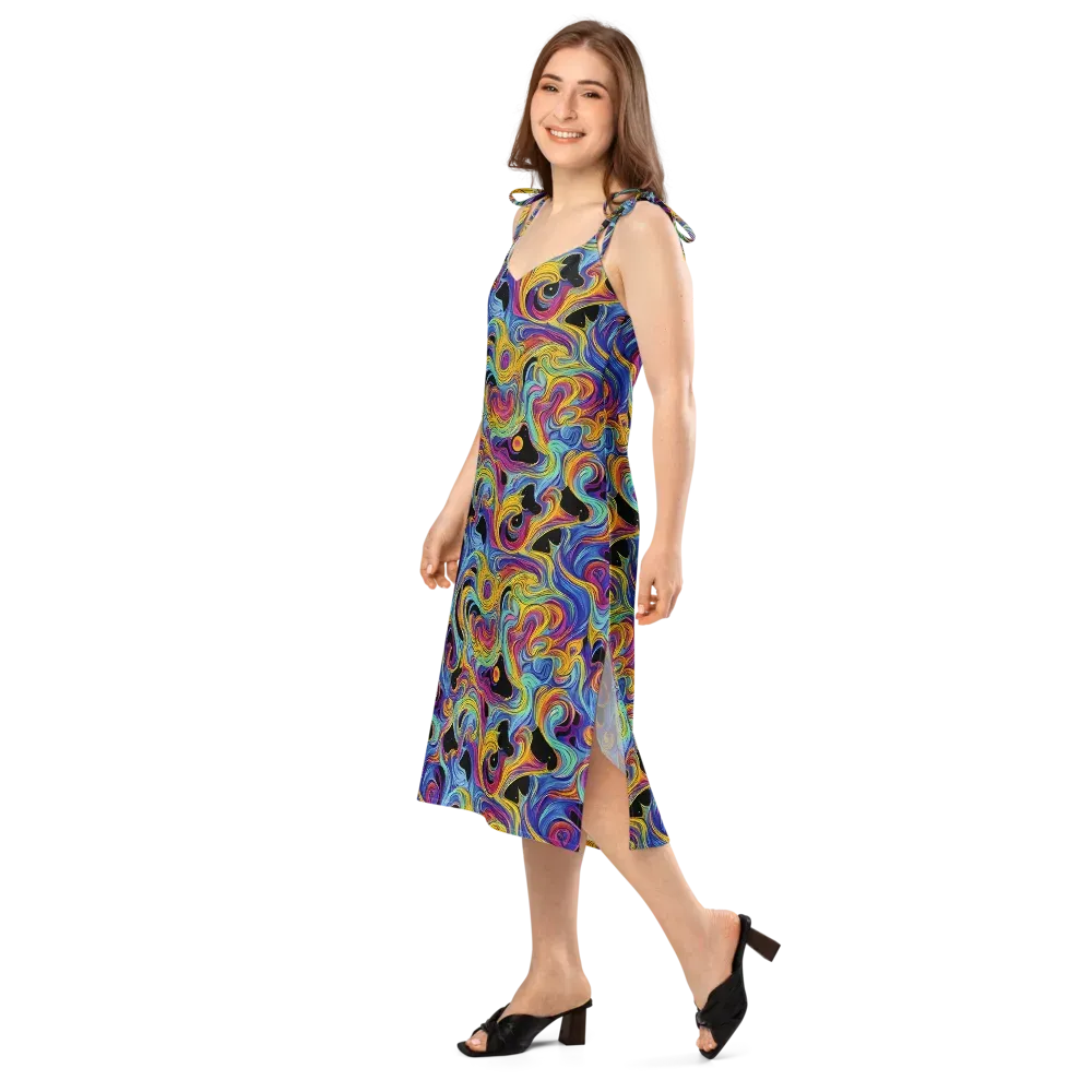 Aurora Ink on Slip Dress — Left Front