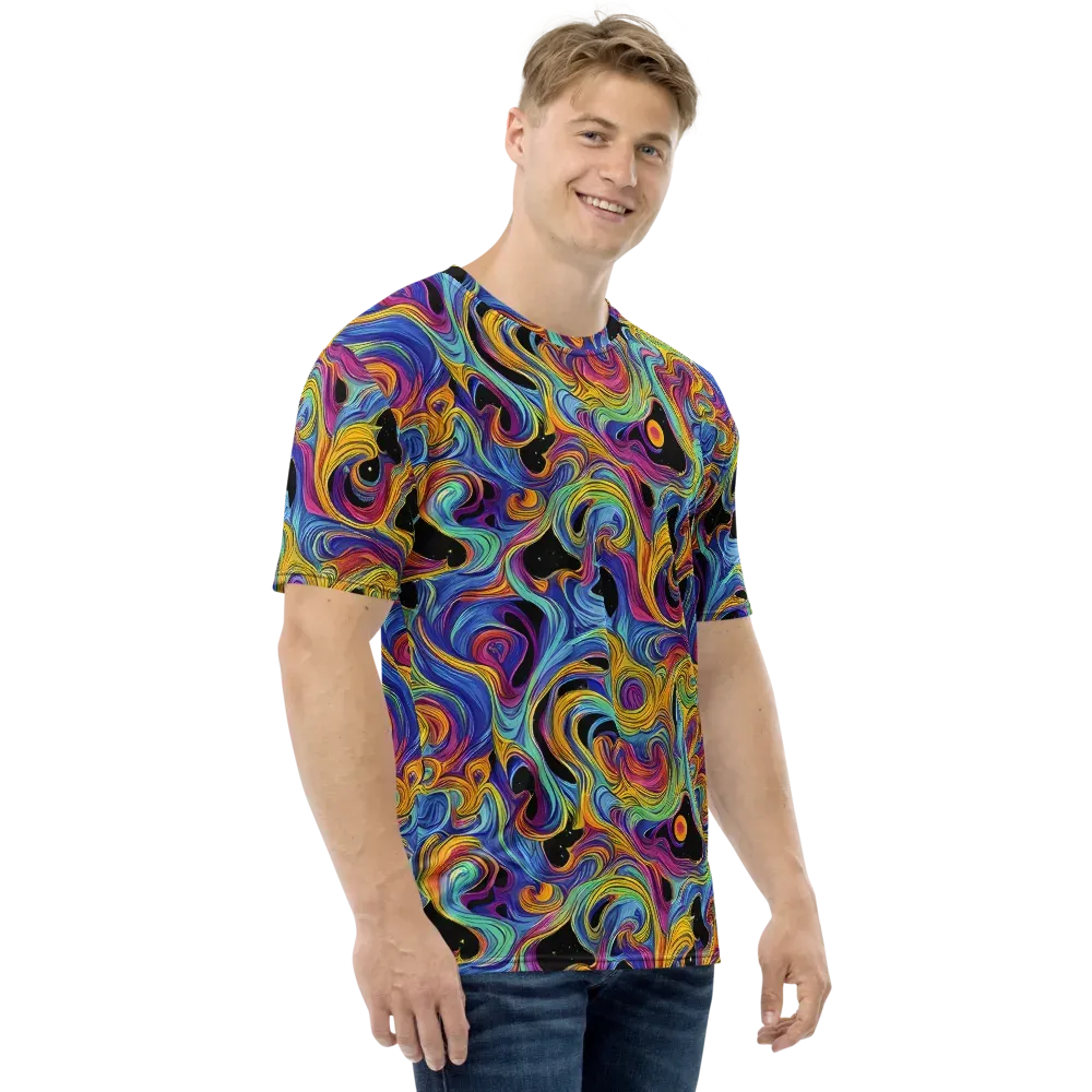 Aurora Ink on Men's Crew Neck T-Shirt — Right