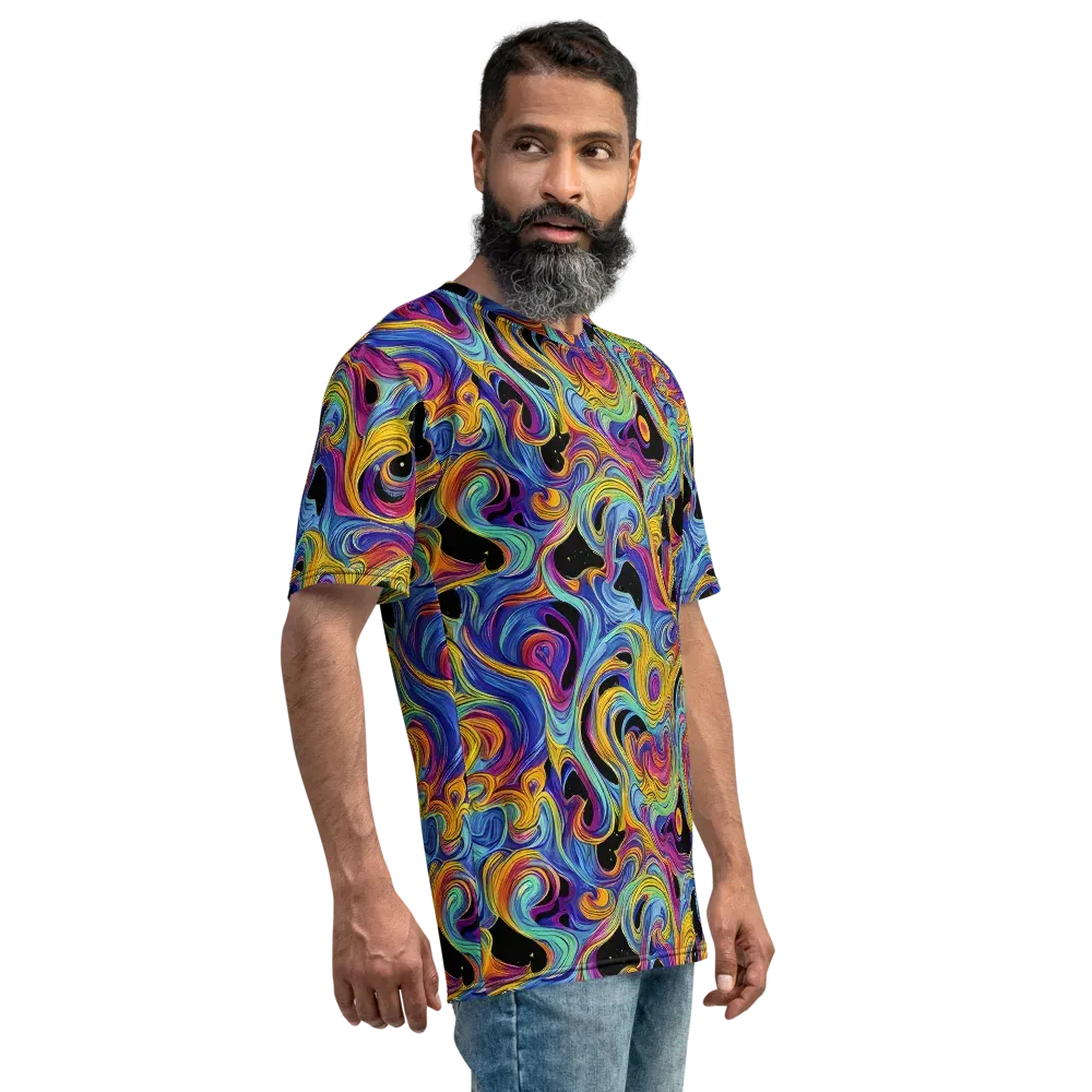 Aurora Ink on Men's Crew Neck T-Shirt — Right