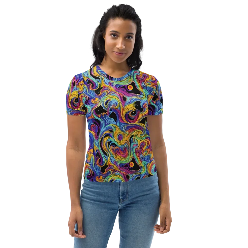 Aurora Ink on Women's Crew Neck T-Shirt — Front