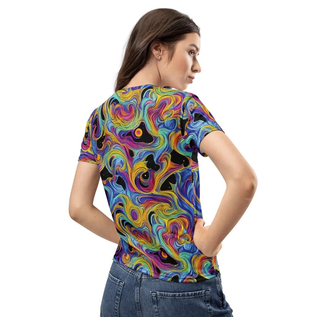 Aurora Ink on Women's Crew Neck T-Shirt — Back