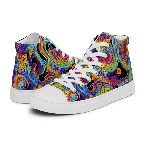 Aurora Ink on a Women's High Top Canvas Shoes