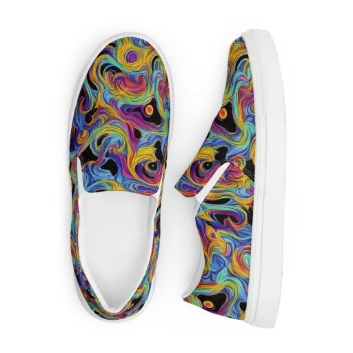 Aurora Ink on a Men's Slip-On Canvas Shoes