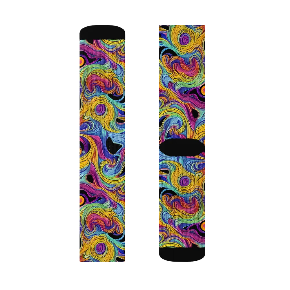 Aurora Ink on Socks — Left Sock