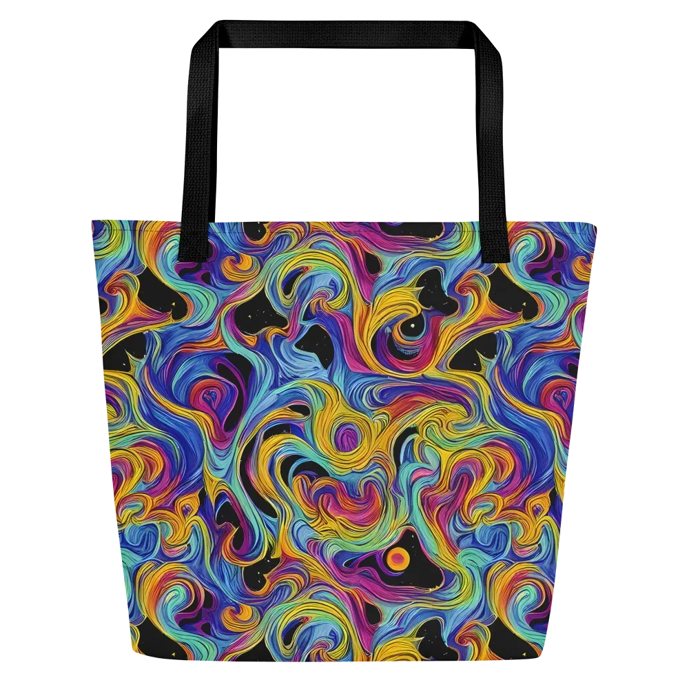 Aurora Ink on Large Tote Bag W/ Pocket — Front