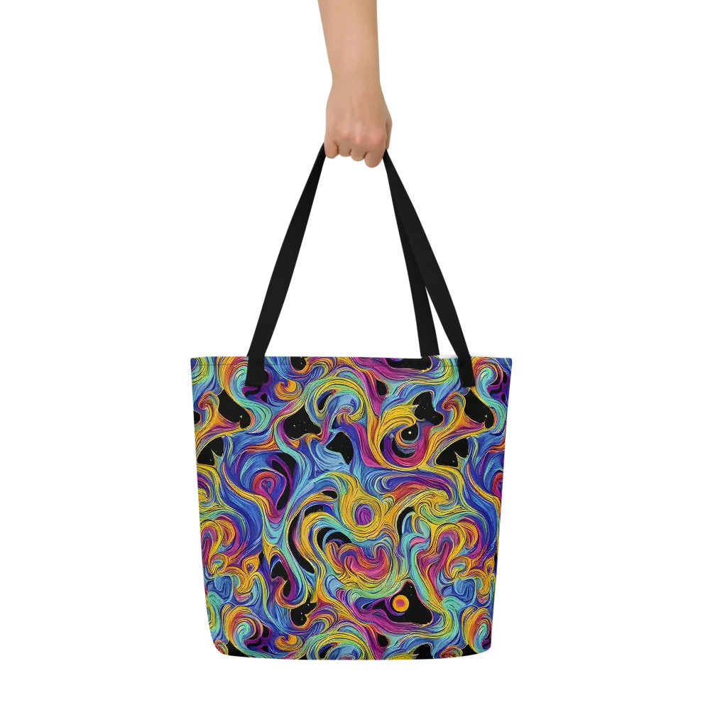 Aurora Ink on Large Tote Bag W/ Pocket — Front