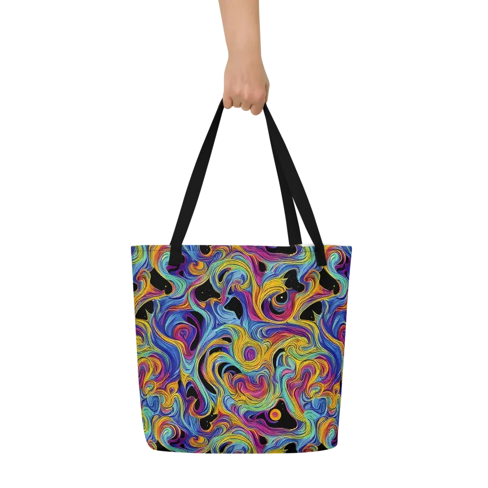 Aurora Ink on Large Tote Bag W/ Pocket — Front