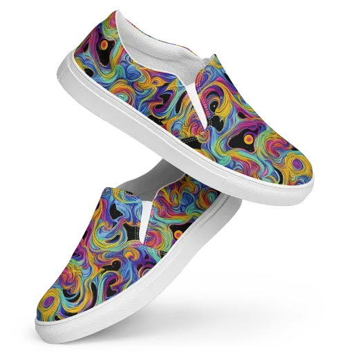 Aurora Ink on a Women's Slip-On Canvas Shoes