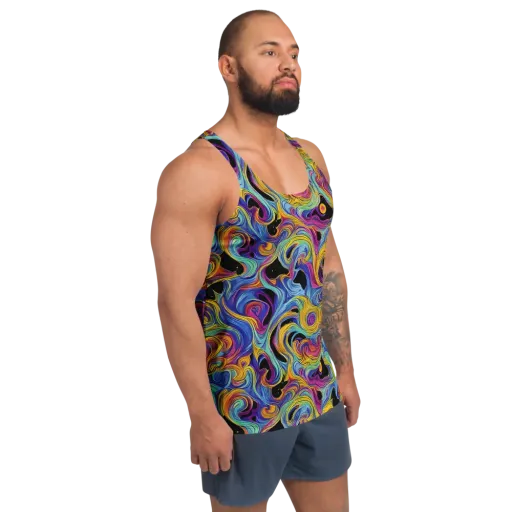 Aurora Ink on a Men's Tank Top
