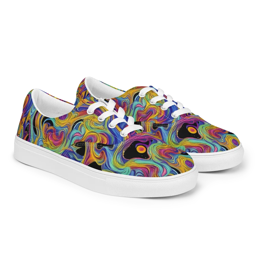 Aurora Ink on Men's Lace-Up Canvas Shoes — Right Front