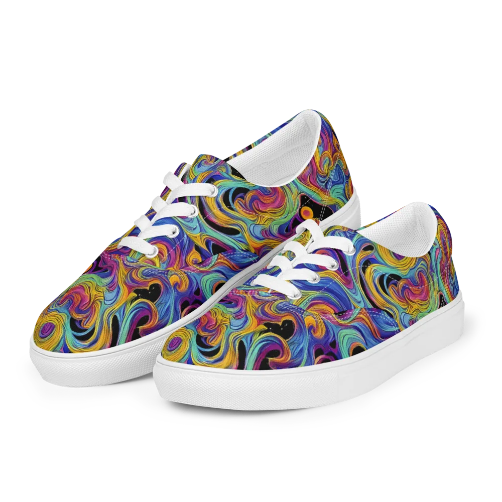 Aurora Ink on Men's Lace-Up Canvas Shoes — Left Front