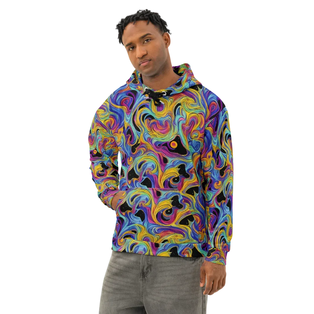 Aurora Ink on Cotton Hoodie — Left Front