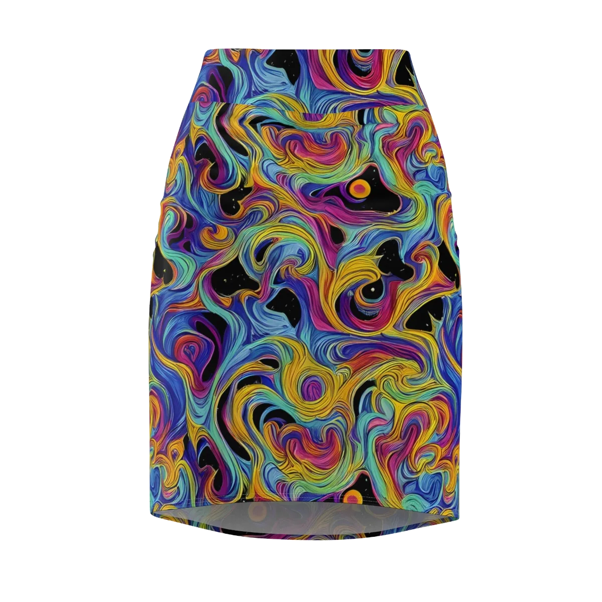 Aurora Ink on Pencil Skirt — Front