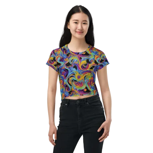 Aurora Ink on a Crop Tee