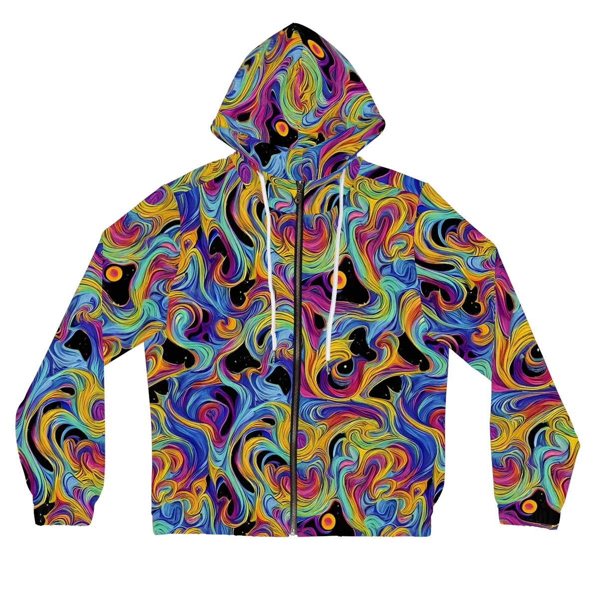 Aurora Ink on Women's Full-Zip Hoodie — Front