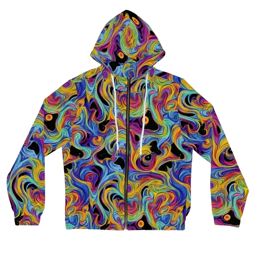 Aurora Ink on a Women's Full-Zip Hoodie