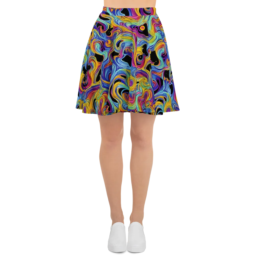 Aurora Ink on Skater Skirt — Front