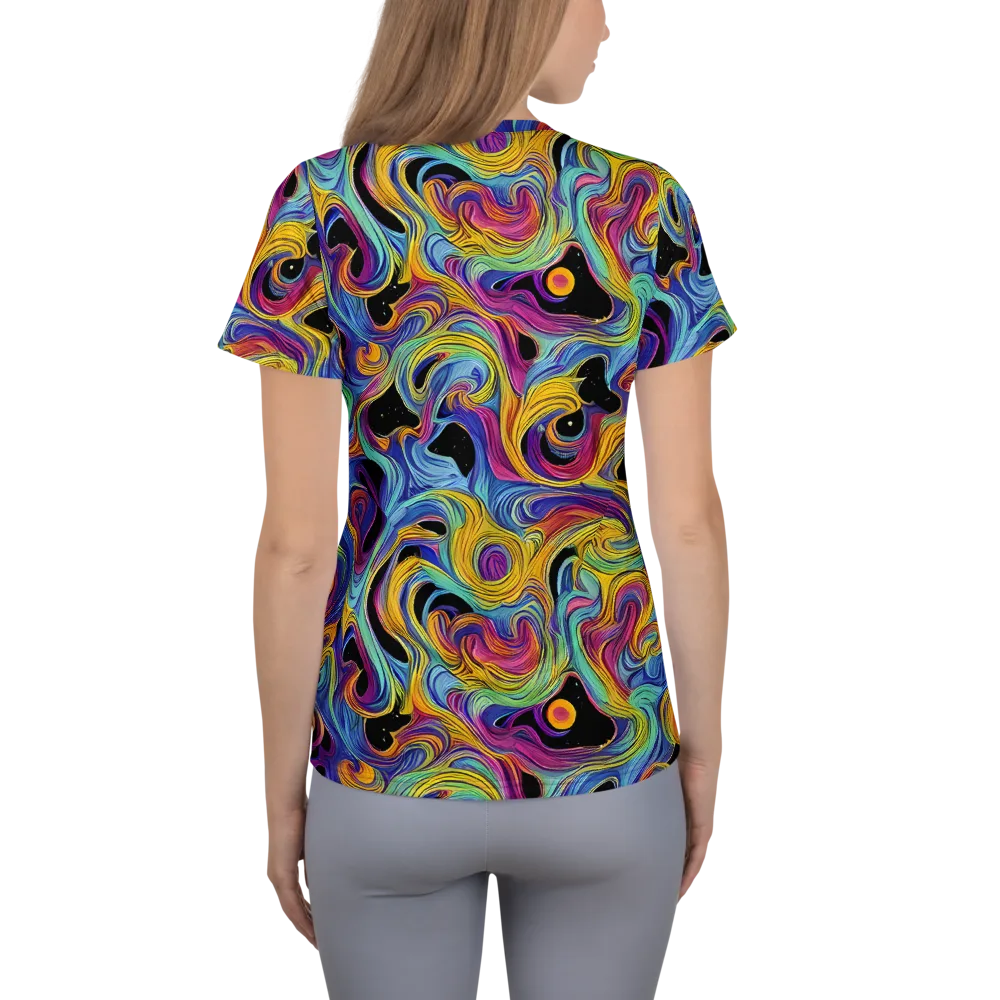 Aurora Ink on Women's Athletic T-Shirt — Back