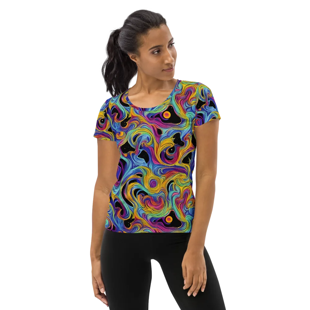 Aurora Ink on Women's Athletic T-Shirt — Front