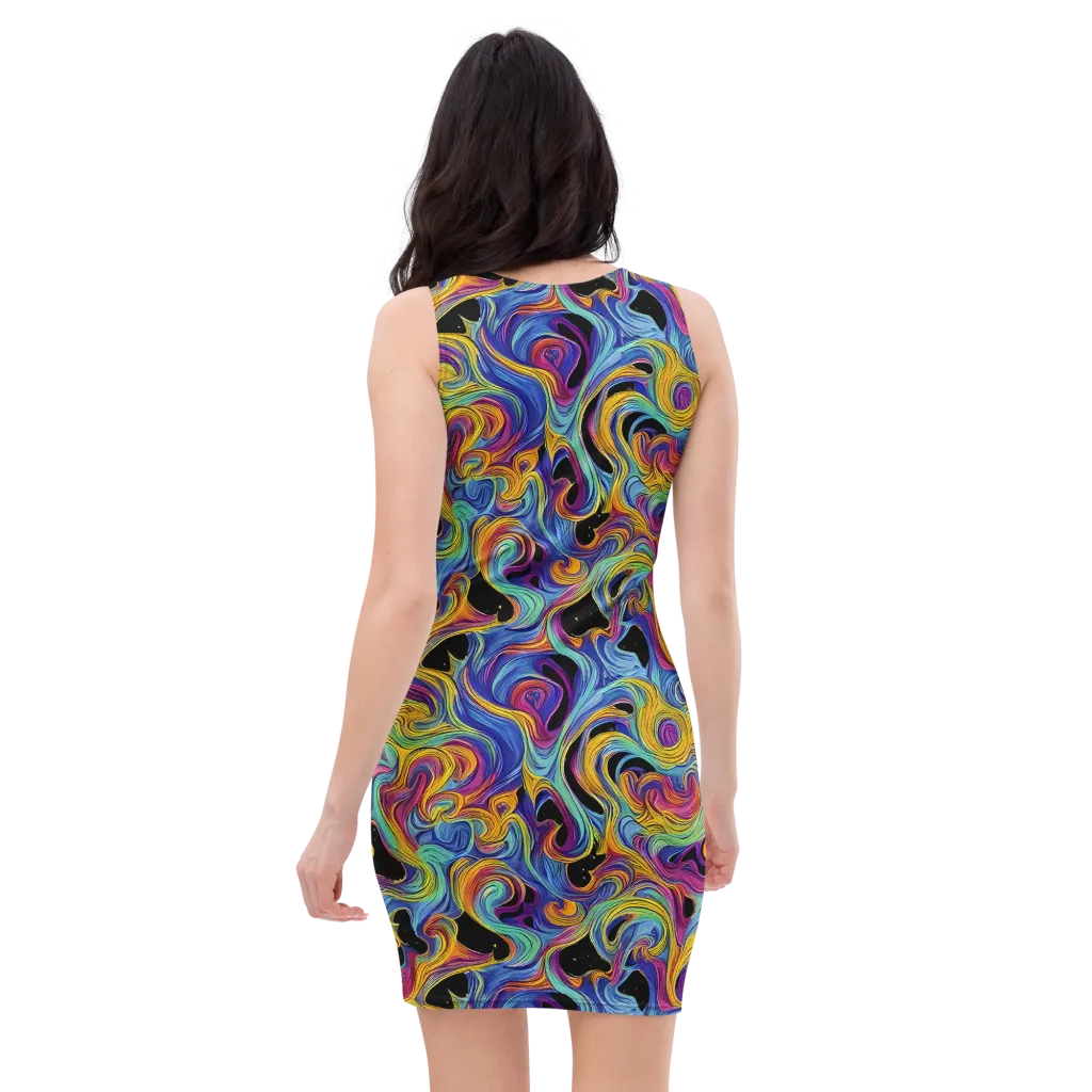 Aurora Ink on Bodycon Dress — Back