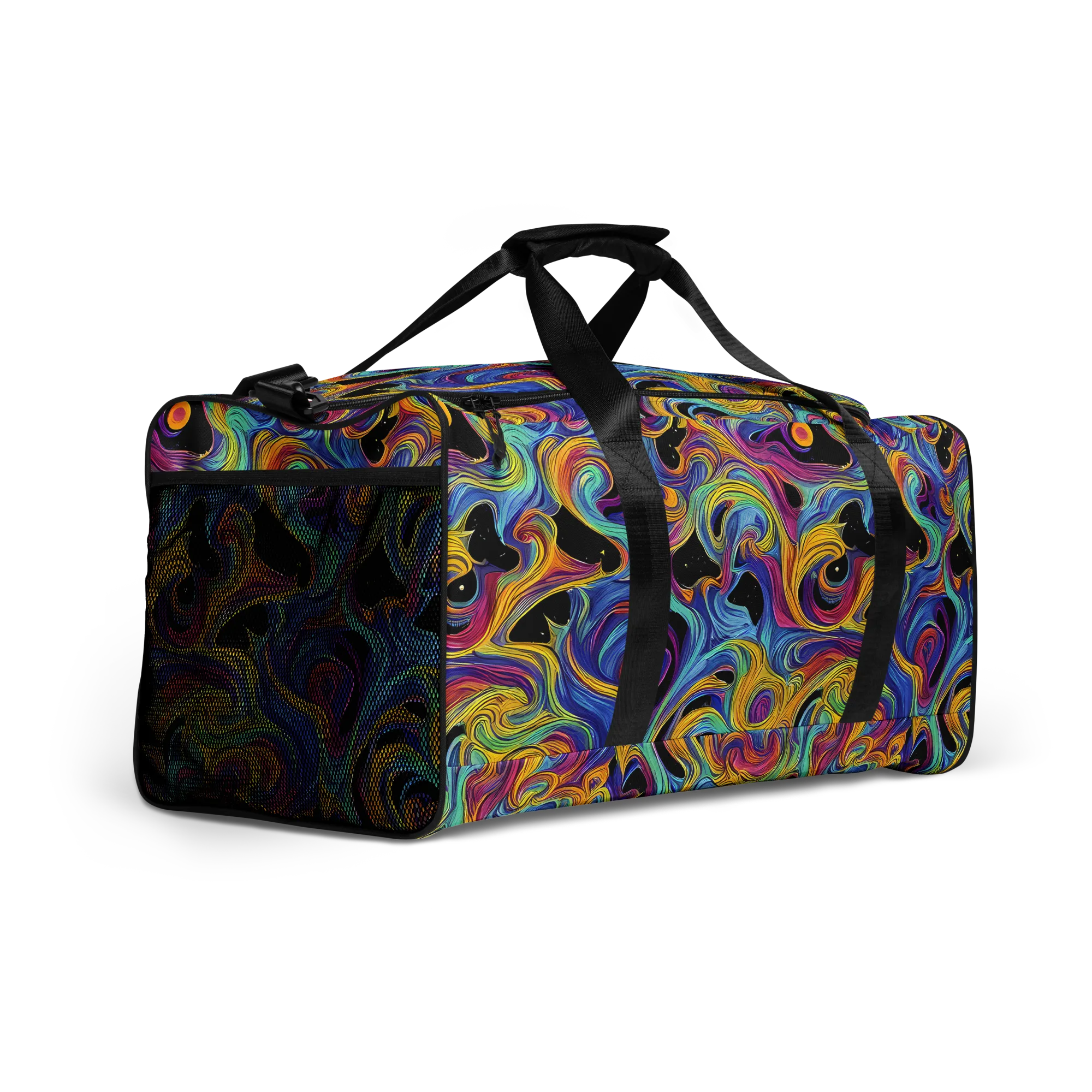 Aurora Ink on Duffle Bag — Right Front