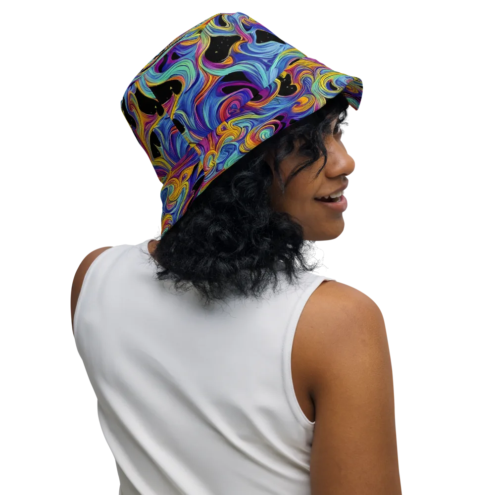 Aurora Ink on Reversible Bucket Hat — Right Outside