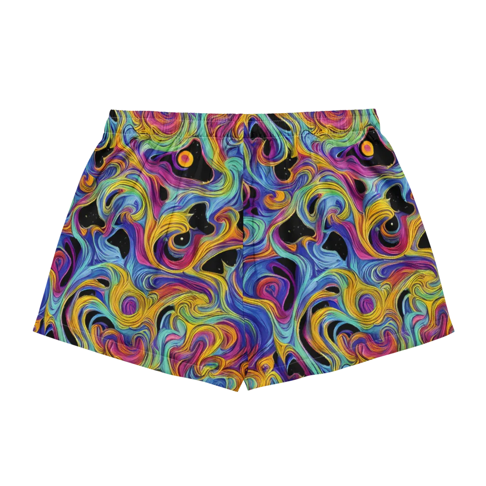 Aurora Ink on Women's Pajama Shorts — Back