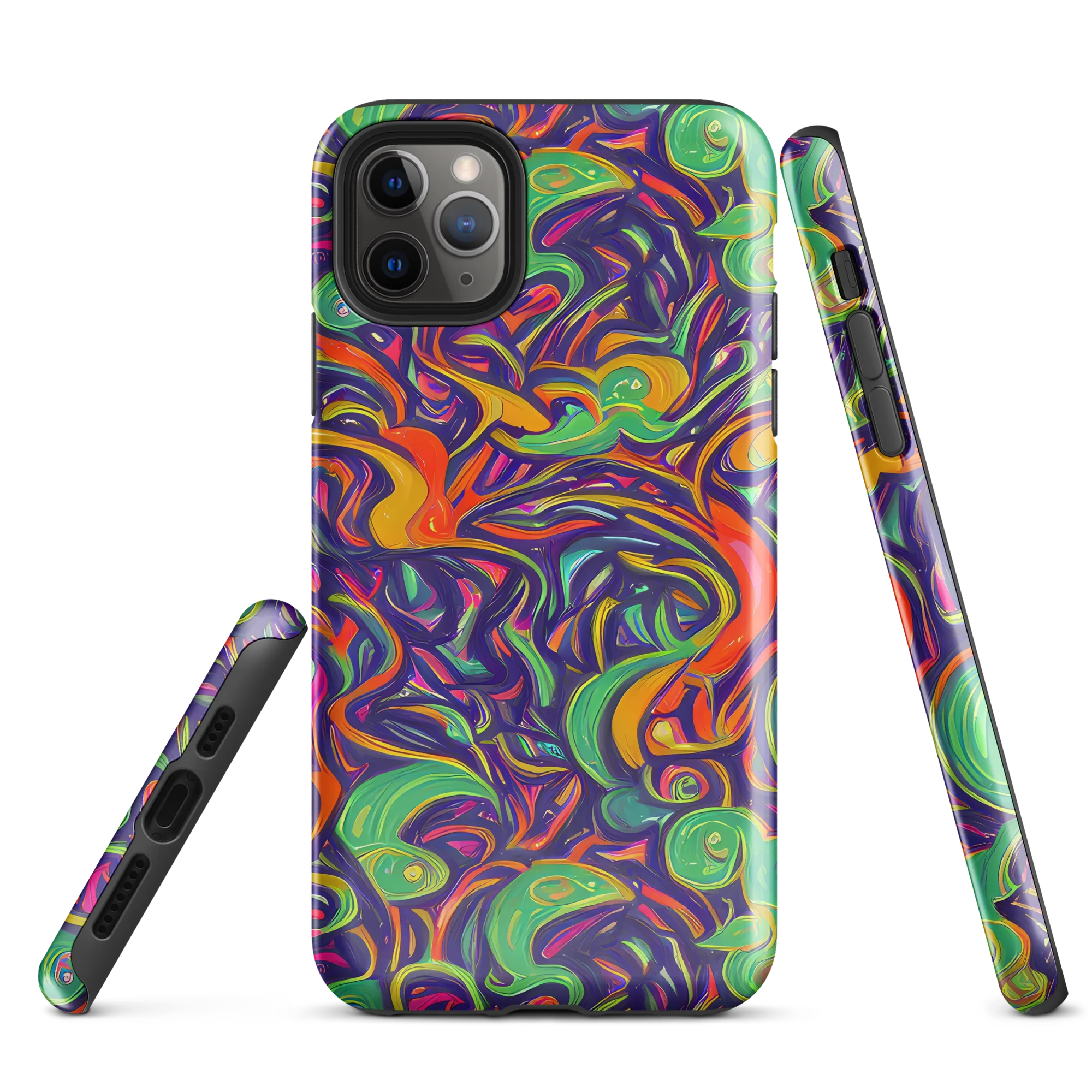 Psychedelic Ribbons on Tough Case for iPhone® — Front