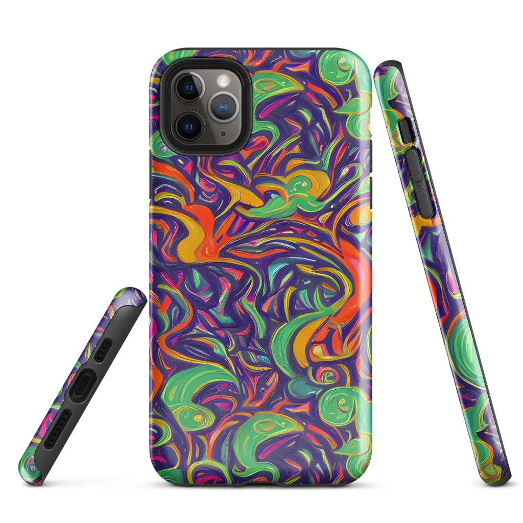 Psychedelic Ribbons on Tough Case for iPhone® — Front