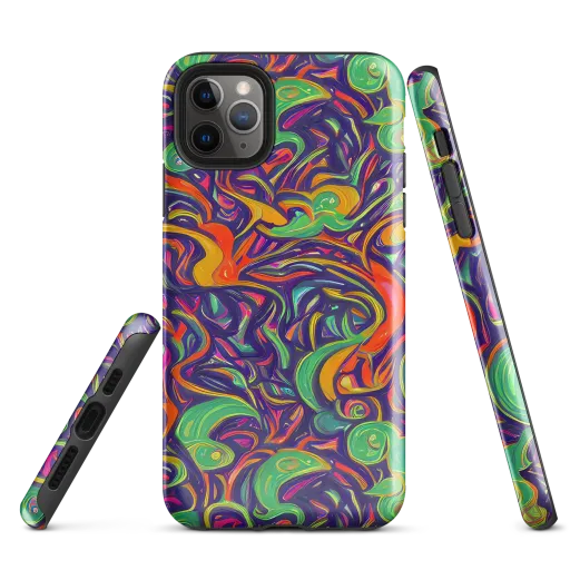 Psychedelic Ribbons on a Tough Case for iPhone®