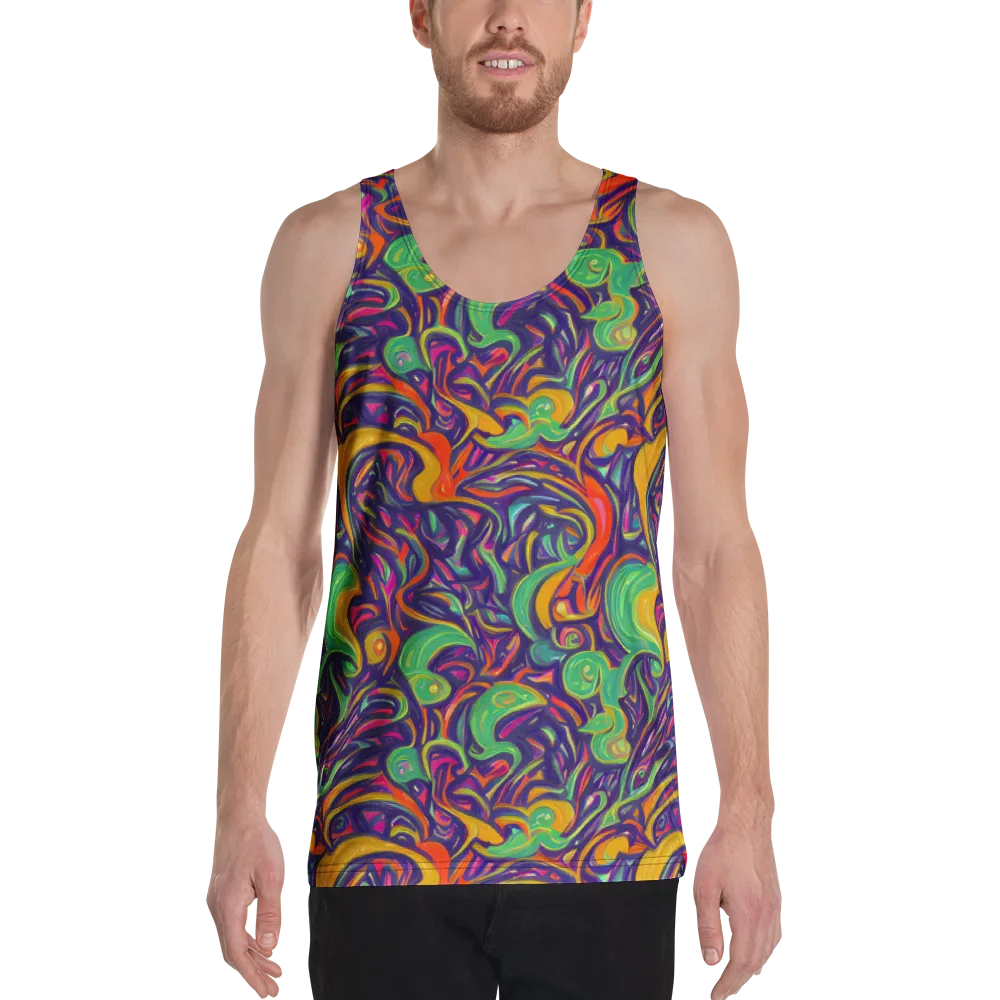 Psychedelic Ribbons on Men's Tank Top — Front