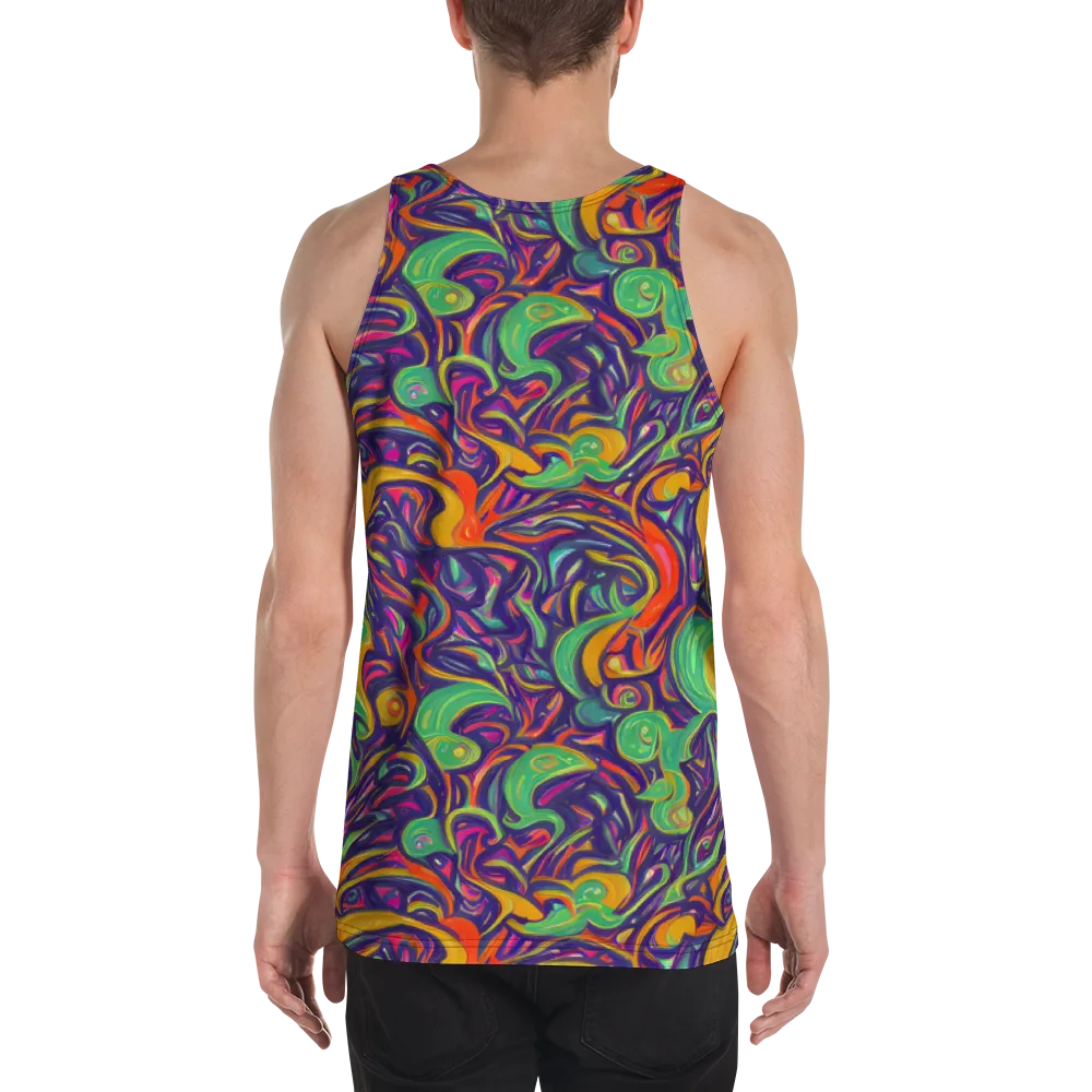 Psychedelic Ribbons on Men's Tank Top — Back