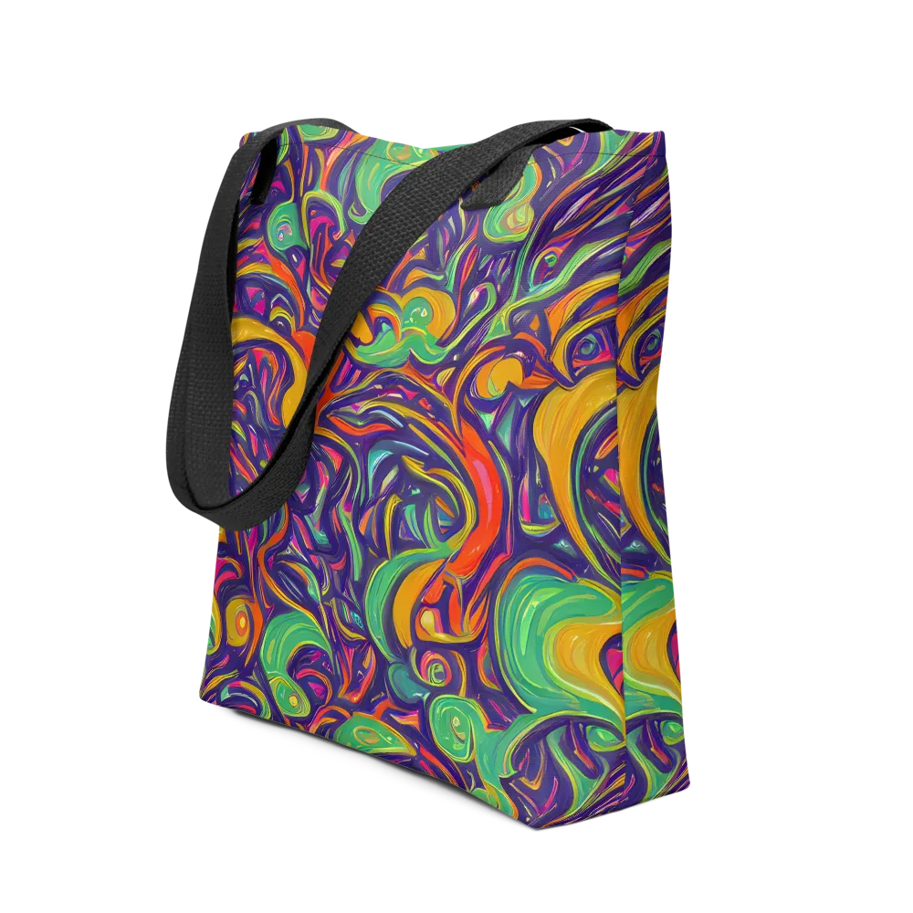 Psychedelic Ribbons on Tote Bag — Front
