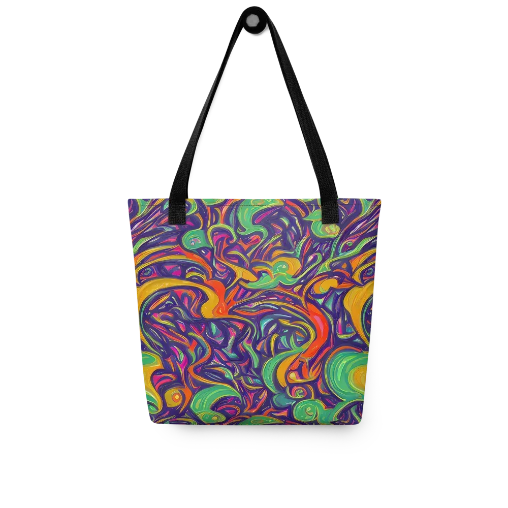 Psychedelic Ribbons on Tote Bag — Front