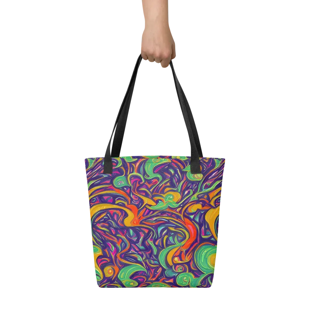 Psychedelic Ribbons on Tote Bag — Front