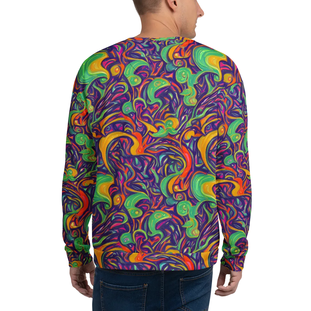 Psychedelic Ribbons on Sweatshirt — Back