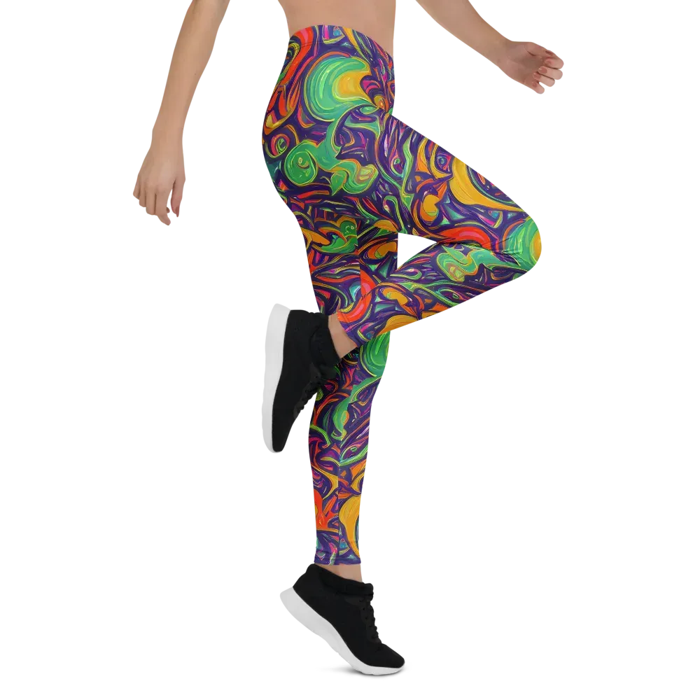 Psychedelic Ribbons on Leggings — Right