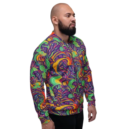 Psychedelic Ribbons on a Bomber Jacket