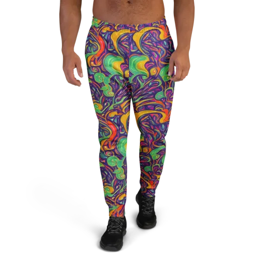 Psychedelic Ribbons on a Men's Joggers
