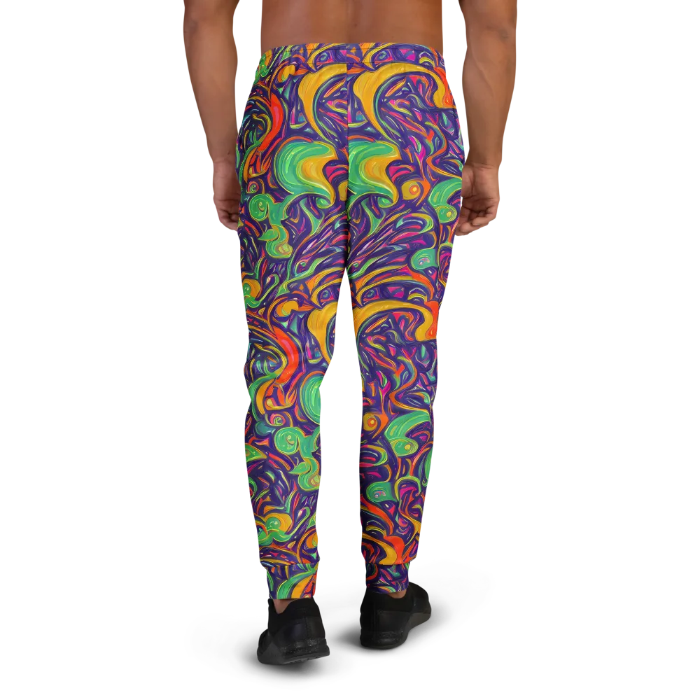 Psychedelic Ribbons on Men's Joggers — Back