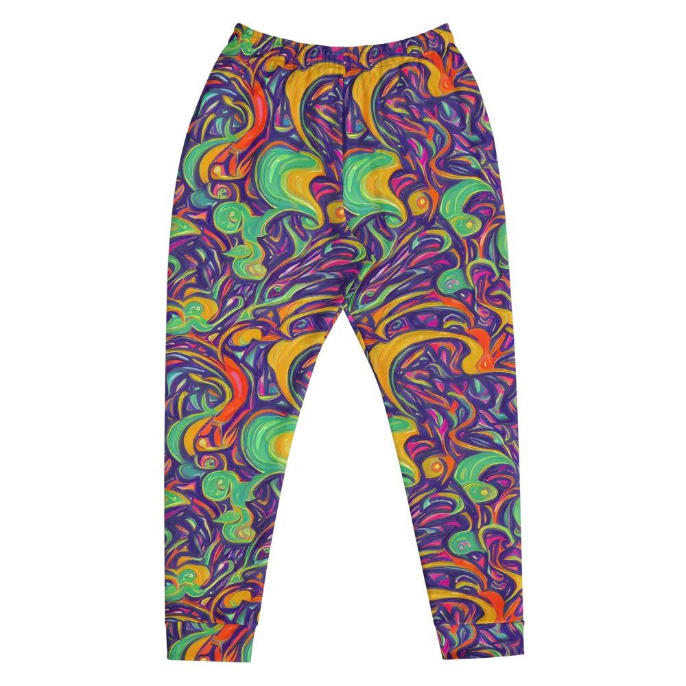 Psychedelic Ribbons on Men's Joggers — Front