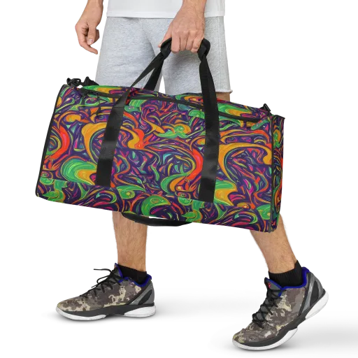 Psychedelic Ribbons on a Duffle Bag