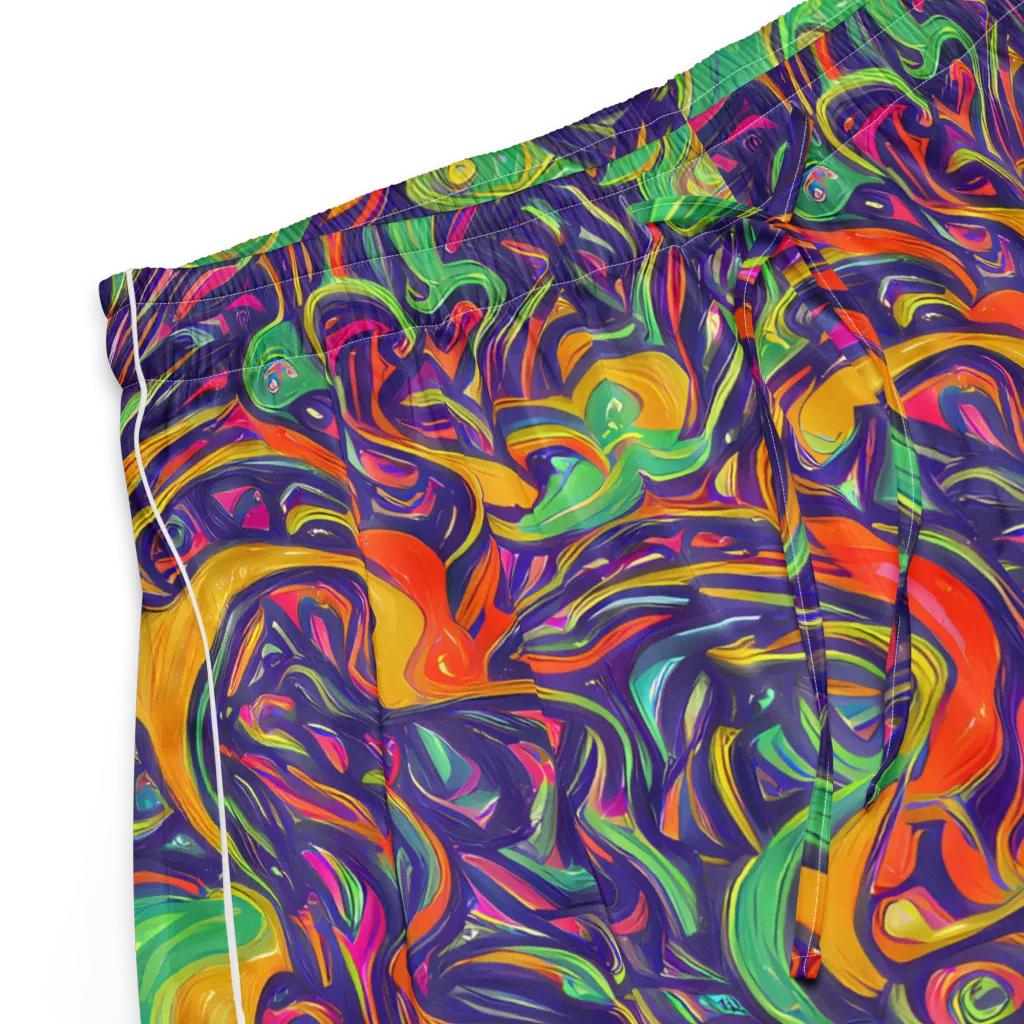 Psychedelic Ribbons on Women's Pajama Shorts — Product details