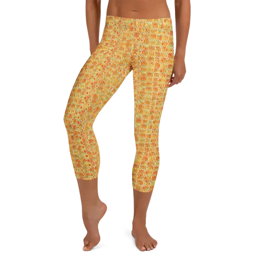Citrus Mosaic on a Capri Leggings