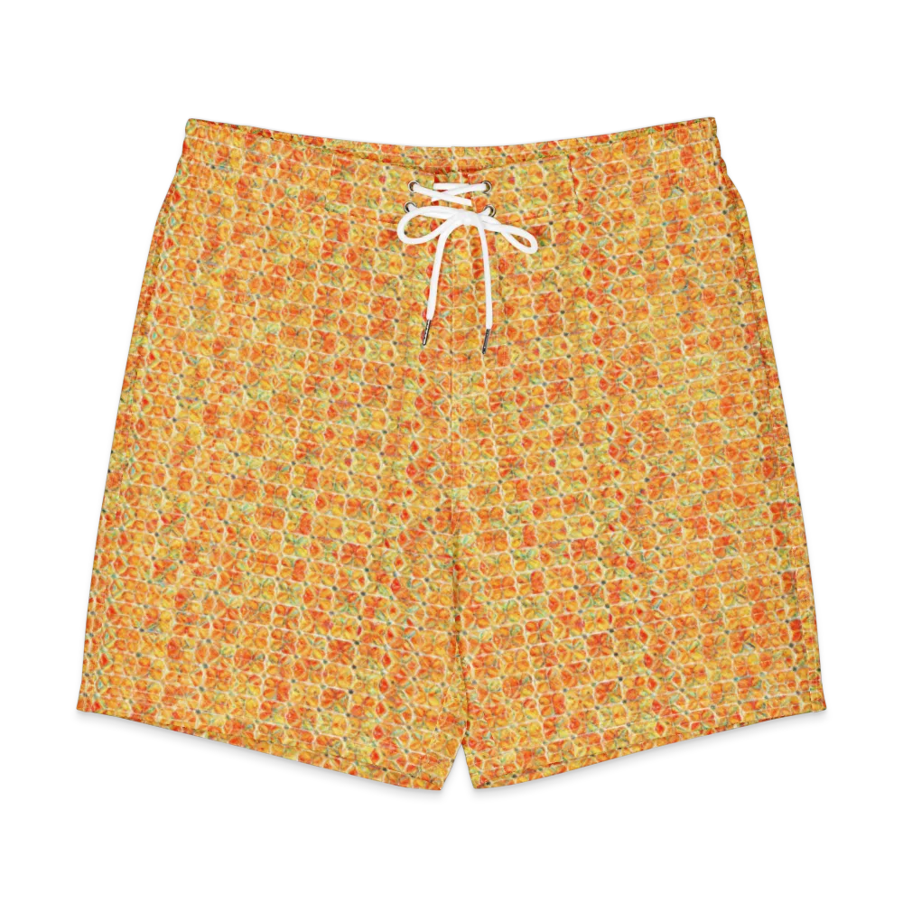 Citrus Mosaic on Men's Board Shorts — Front