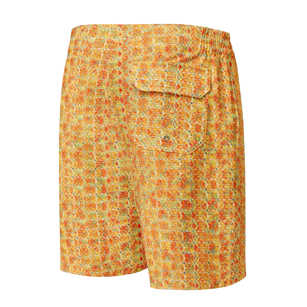 Citrus Mosaic on Men's Board Shorts — Back