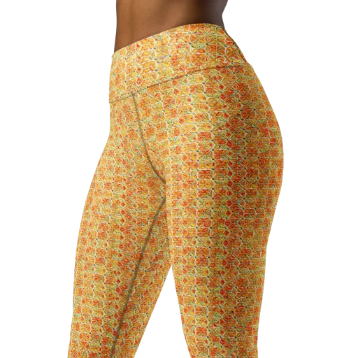 Citrus Mosaic on a Yoga Leggings
