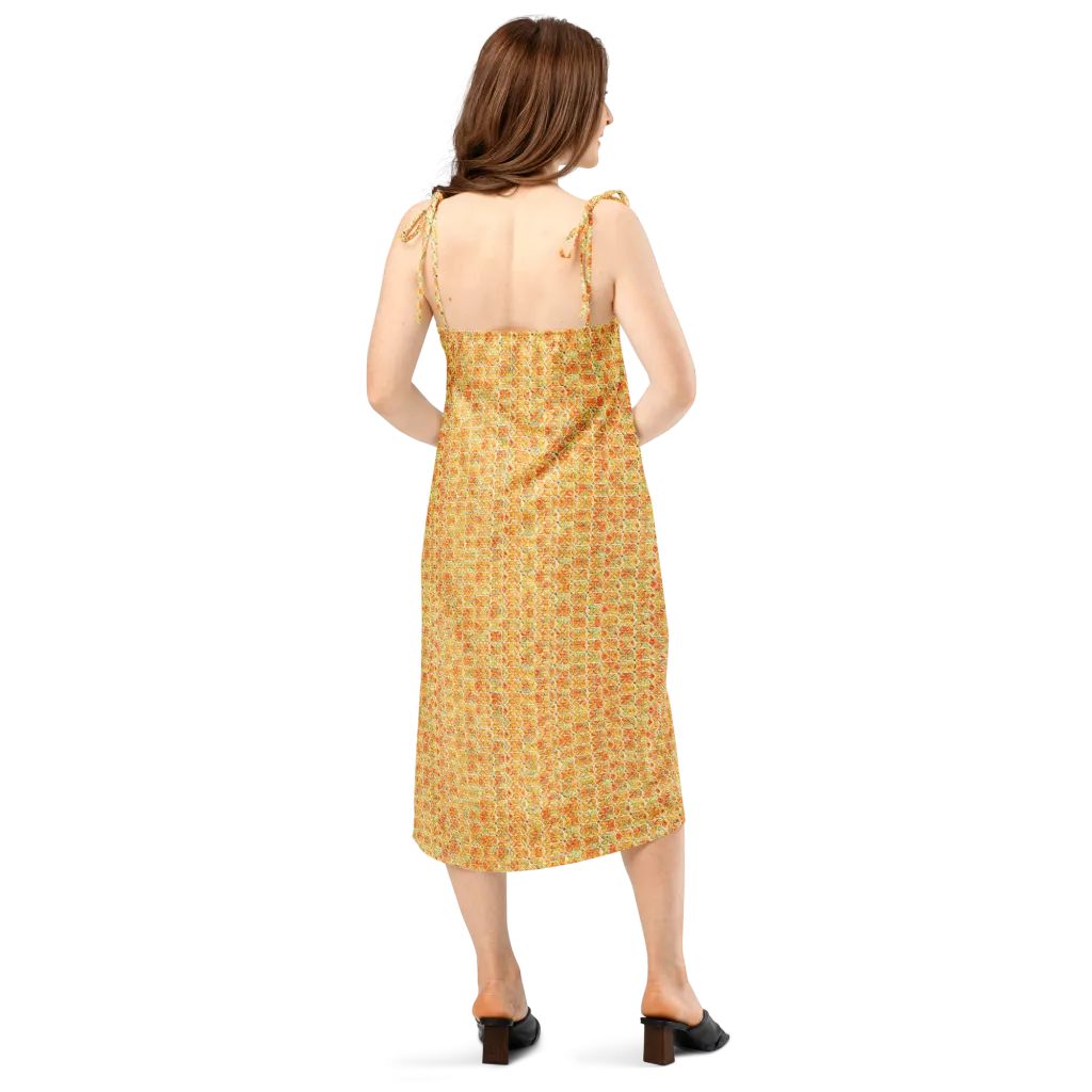 Citrus Mosaic on Slip Dress — Back