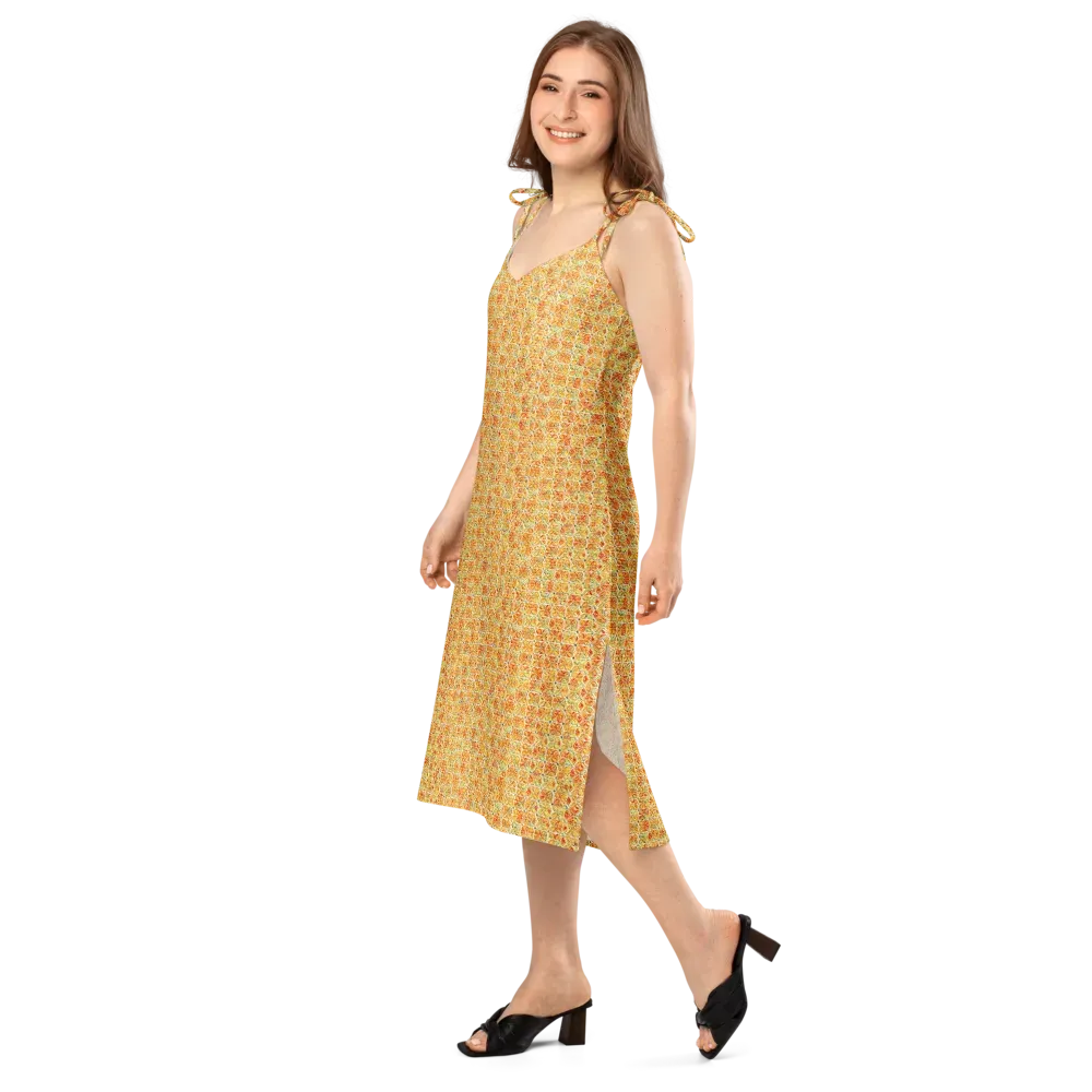 Citrus Mosaic on Slip Dress — Left Front